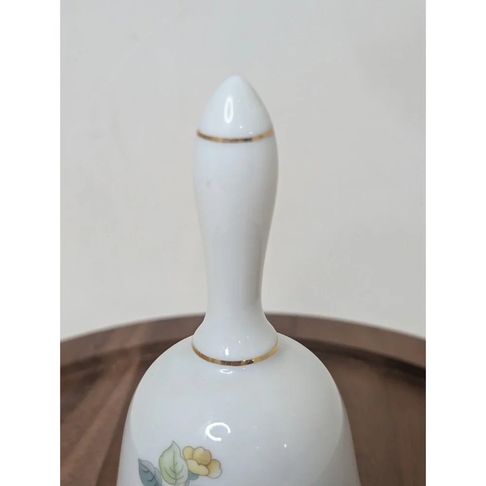 Vintage Made In Japan Floral‎ And Butterfly Bell